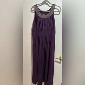 Plus-size purple maxi dress